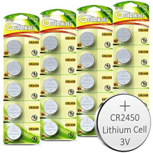 GutAlkaLi CR2450 3V Lithium Coin Cell Battery 20 Pack Mercury-free, Long Life Strong Power 3 Volt Lithium Flat Batteries for electronic devices;