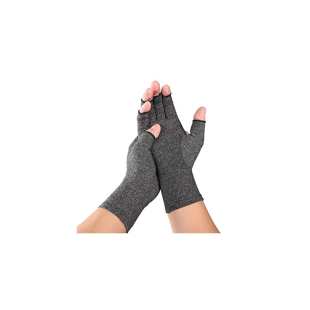 Vitto Grey Anti-Arthritis Gloves (Pair) - Providing Warmth And Compression To Help Increase Circulation Reducing Pain And Promoting Healing 1X Pair (,