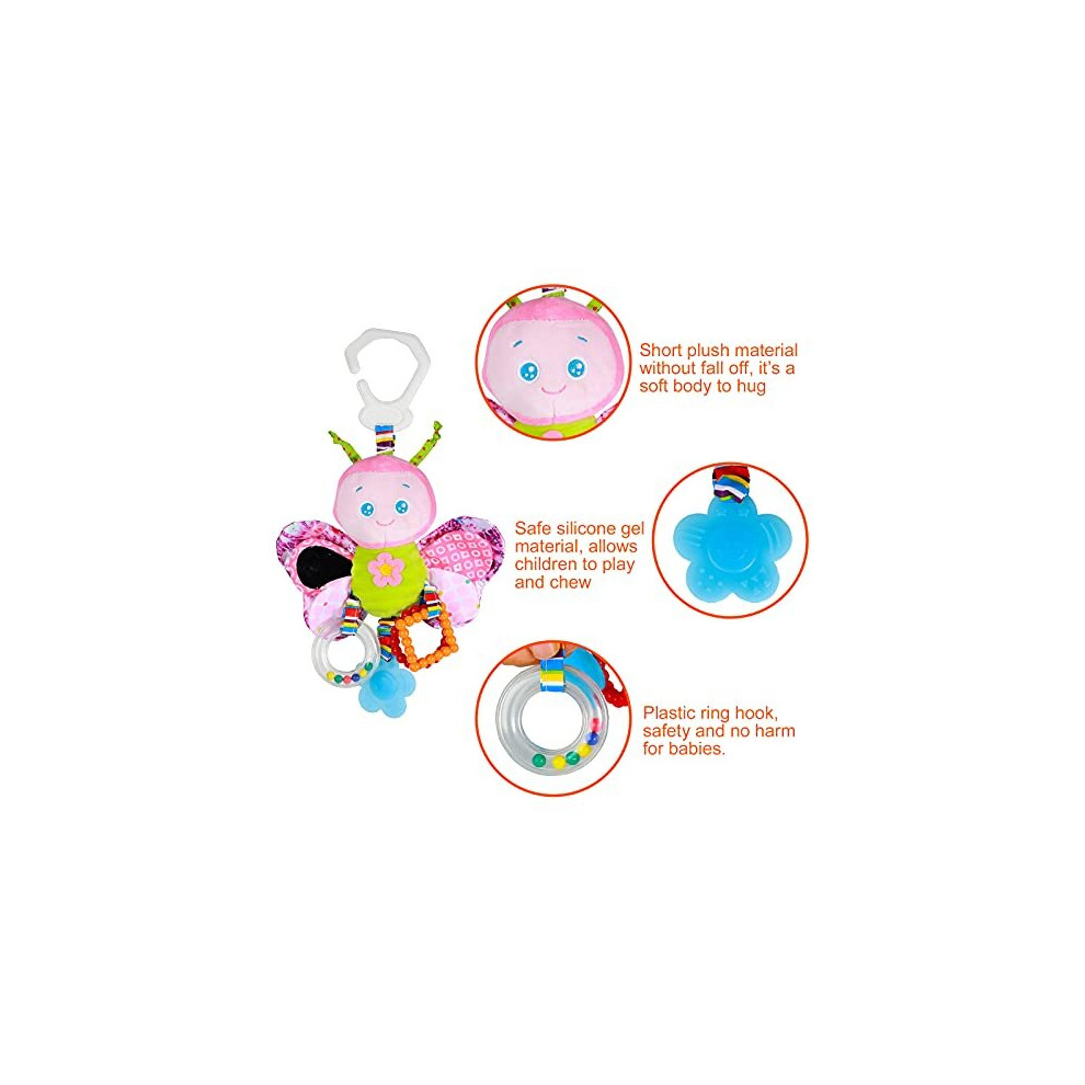 Baby Toys LAMAZE Carson Clydesdale Clip And Go Baby Pram Toys