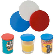 Chef Aid 10E 00863 Tin Lids Can Cover Baked Beans Dog Cat Food Plastic 3 Pack Covers Standard Size Top