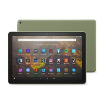 Fire HD 10 tablet | 10.1", 1080p Full HD, 64 GB, Olive - with Ads