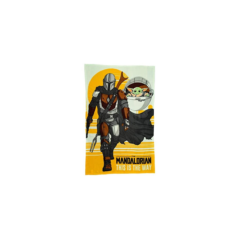 The Mandalorian Fleece Blanket | Star Wars This is the Way Mando Design | Super Soft Blanket | Perfect For Any Bedroom, Polyester, 100 x 150cm