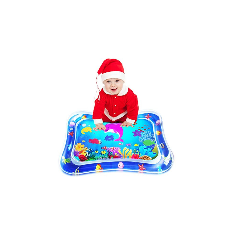 Zmlm Baby Tummy-Time Water Mat: Infant Toy Gift Activity Play Mat Inflatable Sensory Playmat Babies Belly Time Pat Indoor Small Pad For 3 6 9 Month