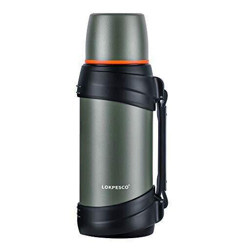 LOKPESCO Large Coffee Flask for Hot and Cold Drinks 2L/70oz, Stainless Steel Vacuum Insulated Flask with 2 Cups, Oversized Hot Water Bottles for
