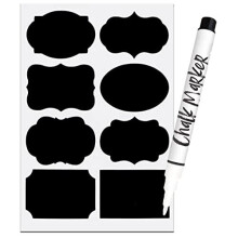 Armiz Labels for Jars 64 PCS - Waterproof Reusable Chalkboard Stickers (5 X 3.5 cm) Easy Peel Off Leaving No Messy Residue with Erasable Chalk Marker