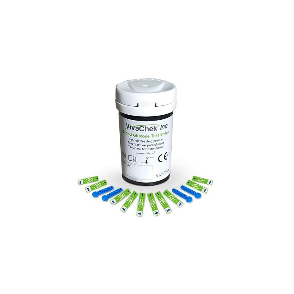 Foviflxy Vivachek Diabete Test Strips X 50 & Diabete Lancets X 50, No Coding Blood Glucose Test Strips, Blood Suger Test Strips For For Uk Diabetics (Vivachek