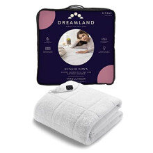 Dreamland Intelliheat+ fast heat Scandi Full Bed size Sherpa Underblanket, single size electric blanket 190 x 90cm, elasticated straps, 1 control, 6