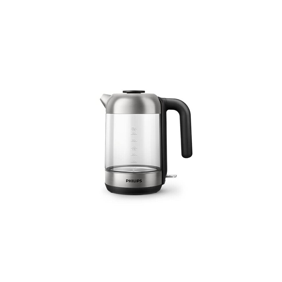 Philips Electric Kettle - 1.7L Capacity with Spring Lid and Indicator Light, Glass, Pirouette Base (HD9339/81)