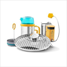 BioLite Campstove Réchaud de camping à bois générant de l'électricité et chargeant par USB (Kit de cuisine complet CampStove)