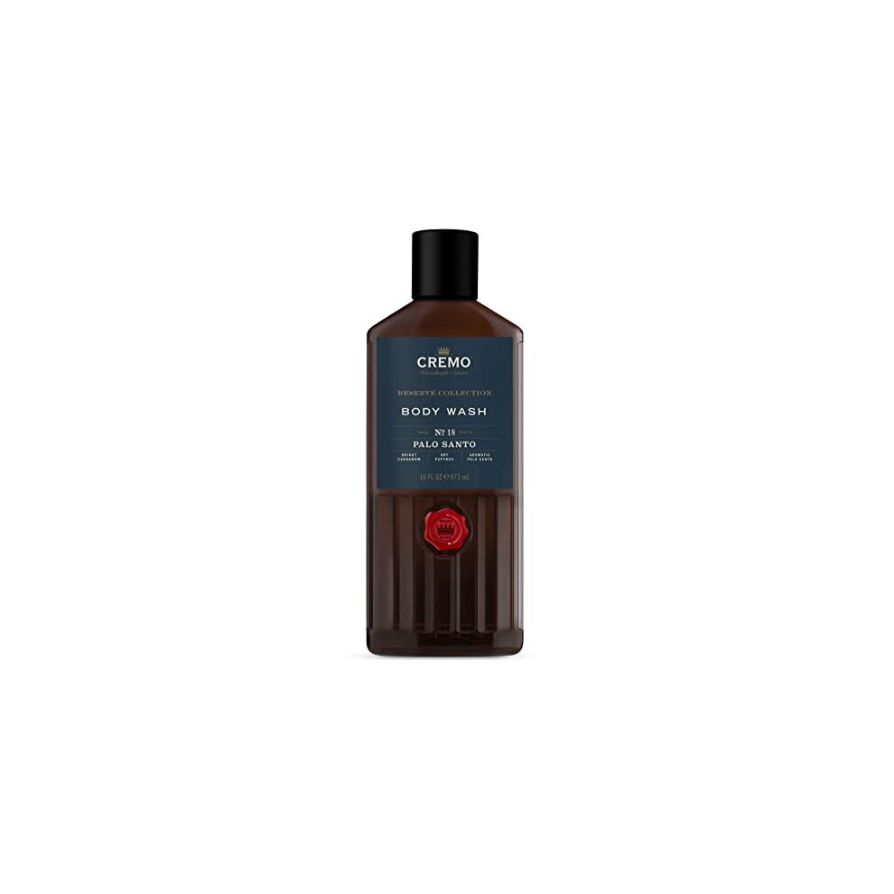 CREMO - Reserve Collection Palo Santo Body Wash For Men | Luxury Fragrance Shower Gel | 473ml