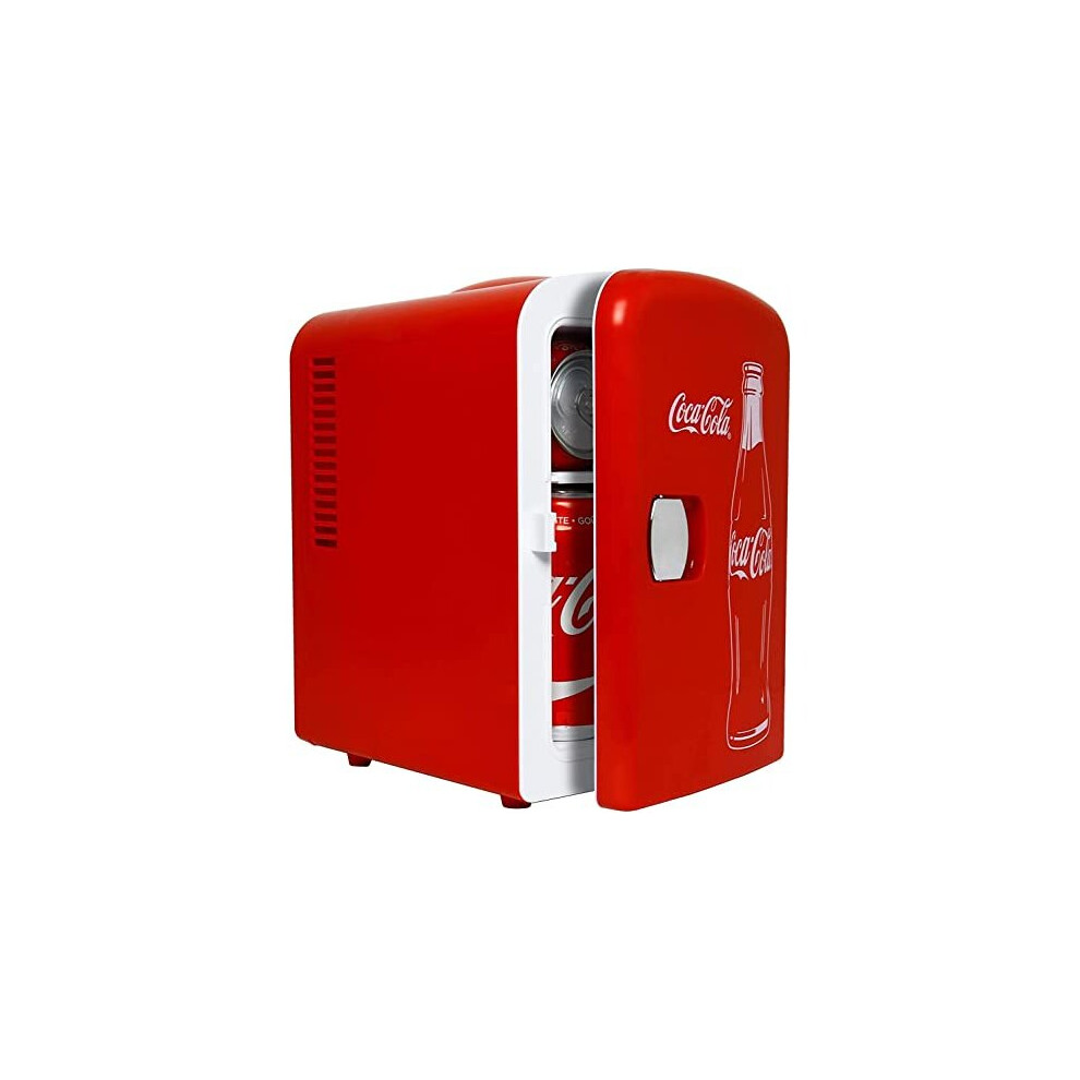 Coca Cola Mini Fridge 4 Liter/6 Can Portable Fridge/Mini Cooler Refrigerator for Food Beverages Drinks Cosmetics Skincare For Home Bedroom Office Dorm