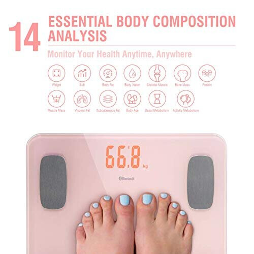 Smart Body Fat Scales, himaly Digital Weight Bathroom Scales Bluetooth