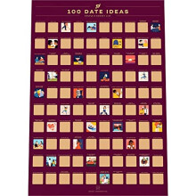 Enno Vatti 100 Dates Scratch Off Poster - Couple's Bucket List - Valentine's Day Idea (42 x  59.4 cm)
