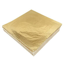 200 Imitation Gold Leaf Sheets 14 x 14 cm Gold Leaf for Art, Gilding, Crafting, Paintings, Home Furniture Decoration, Nail & DIY Arts Projects (Gold,
