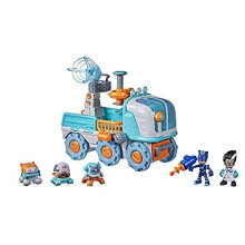 PJ MASKS Romeo Bot Builder Pre-school Toy, 2-in-1 Romeo Vehicle and Robot Factory Playset for Children Aged 3 and Up F2120