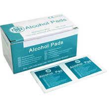 70% Isopropyl Alcohol Pads – 100 Individually Wrapped Wipes
