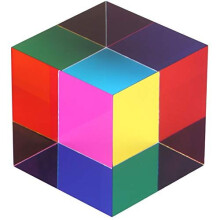 ZhuoChiMall Cubo Colorato CMY, 50mm (2,0 pollici) Prisma Acrilico per Decorazione Scrivania