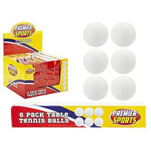 Box Of 6 White Ping Pong, Table Tennis Balls.