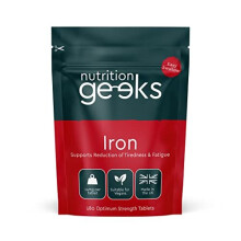 Iron Tablets High Strength 14mg - 180 Tablets, 6 Months Supply - Vegan Iron Supplements for Women and Men - Ferrous Fumarate Energy Tablets, Reduces