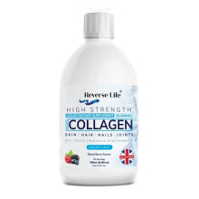 Reverse Life Marine Collagen Liquid Supplement Drink - High-Strength 10,000mg Hydrolysed Peptide Infused with Vitamin,C, D, Hyaluronic Acid, Biotin