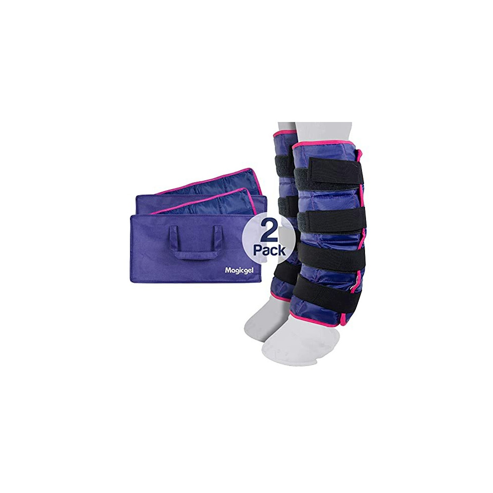 Magic Gel Horse Ice Pack - Cooling Leg Wraps For Hock, Ankle, Knee, Legs, Boots, And Hooves. (Twin Ice Boot, By Magic Gel)