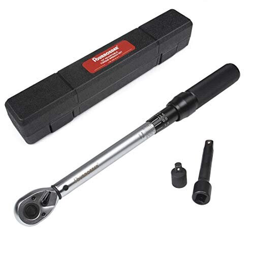 FOURROBBER Torque Wrench1/2-Inch Drive Click 25-220 Nm Dual-Direction ...