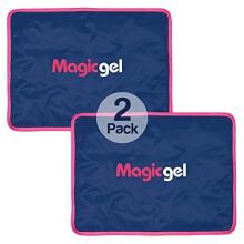 Magic Gel Premium Ice Pack (Reusable) - Gel Ice Pack for Icing Injuries, Pain Relief, Cold Compress for Reducing Swelling. Flexible [2 Pack]