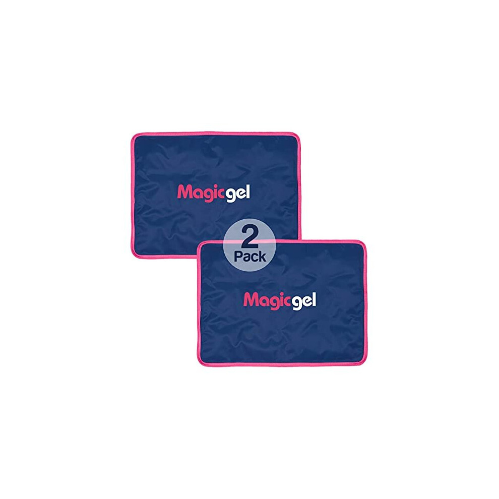 Magic Gel Premium Ice Pack (Reusable) - Gel Ice Pack For Icing Injuries, Pain Relief, Cold Compress For Reducing Swelling. Flexible [2 Pack]
