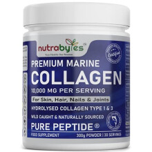 Marine Collagen Powder 10000mg Type 1 & 3 Unflavoured| Wild Caught Fish Hydrolysed Protein Peptides for Women & Men 19 Amino Acids| Kosher and Halal