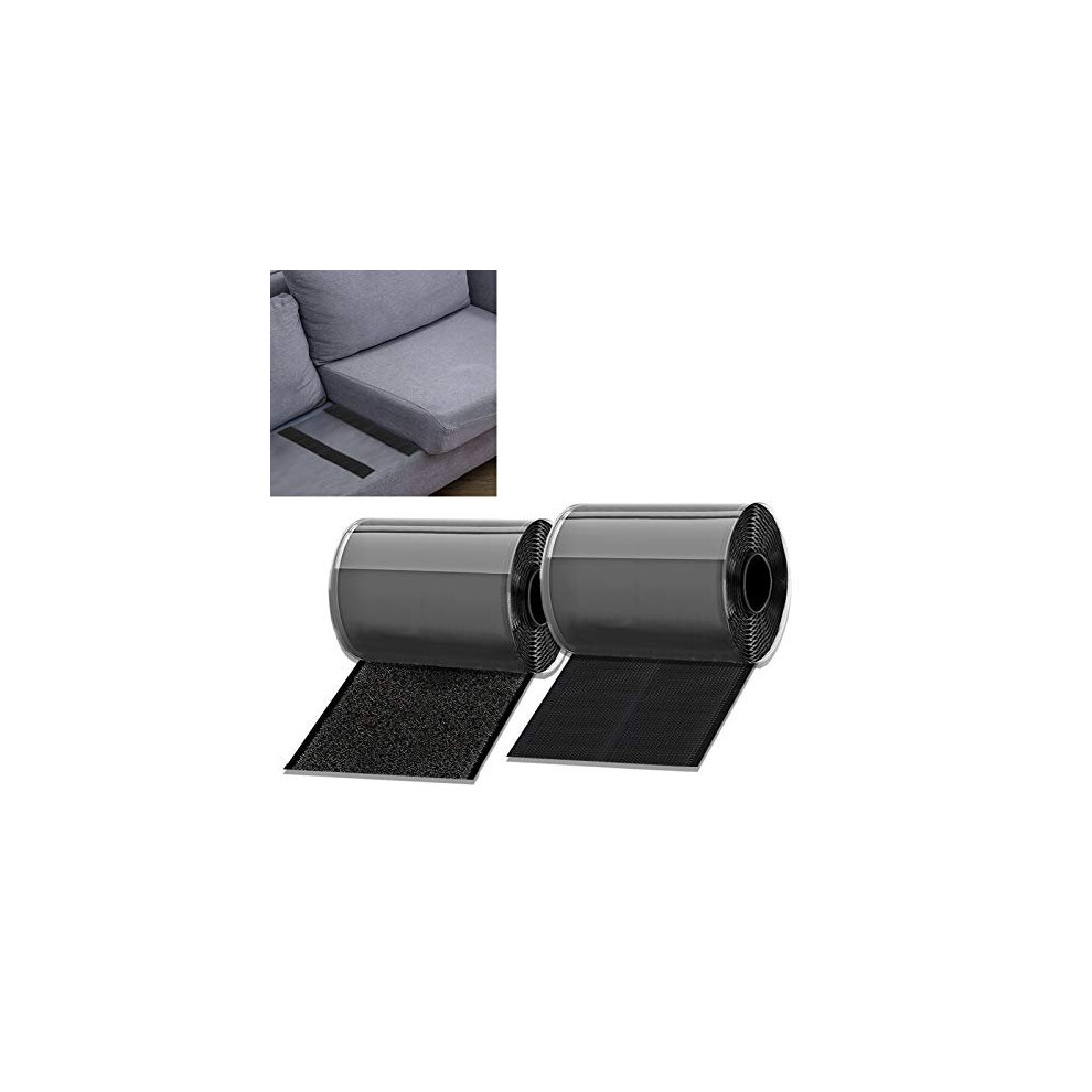 Kaegreel Self Adhesive Hook And Loop Tape To Stop Sofa Cushions Slipping, Heavy Duty Sticky Tape For Sofa With Smooth Surfaces, 11Cm Wide And 2M Long 756166672239