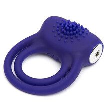 Lovehoney Bed Ringer Vibrating Cock Ring - Stretchy Textured Double Penis Ring - 12 Function Cock Ring for Couples Sex - Rechargeable - Waterproof -