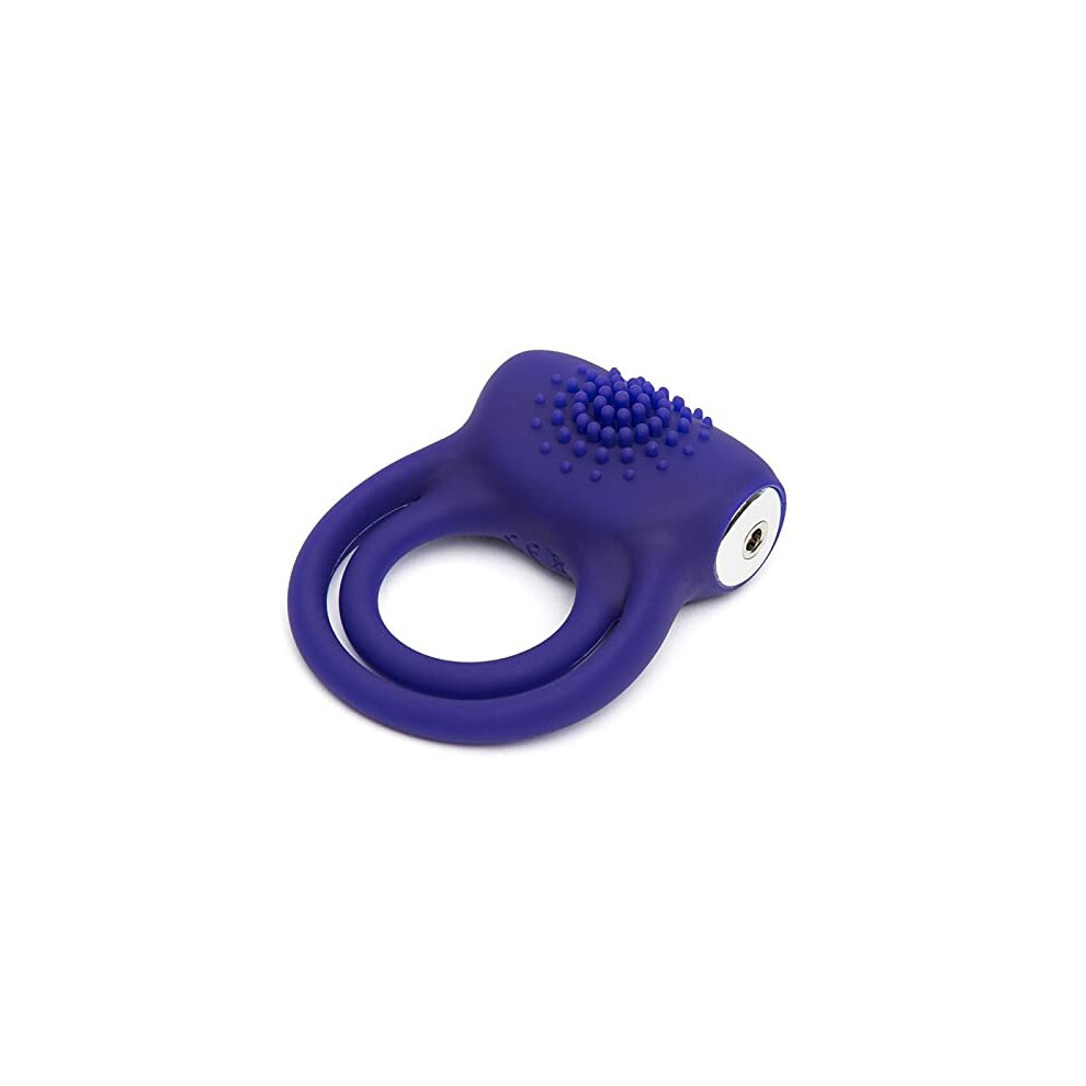 Lovehoney Bed Ringer Vibrating Cock Ring - Stretchy Textured Double Penis Ring - 12 Function Cock Ring For Couples Sex - Rechargeable - Waterproof