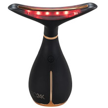 GLO24K Huidverjongingsapparaat voor gezicht en hals. Gebaseerd op drievoudige LED-, thermische en vibratietechnologieën. Lift en verstevigt verslapte