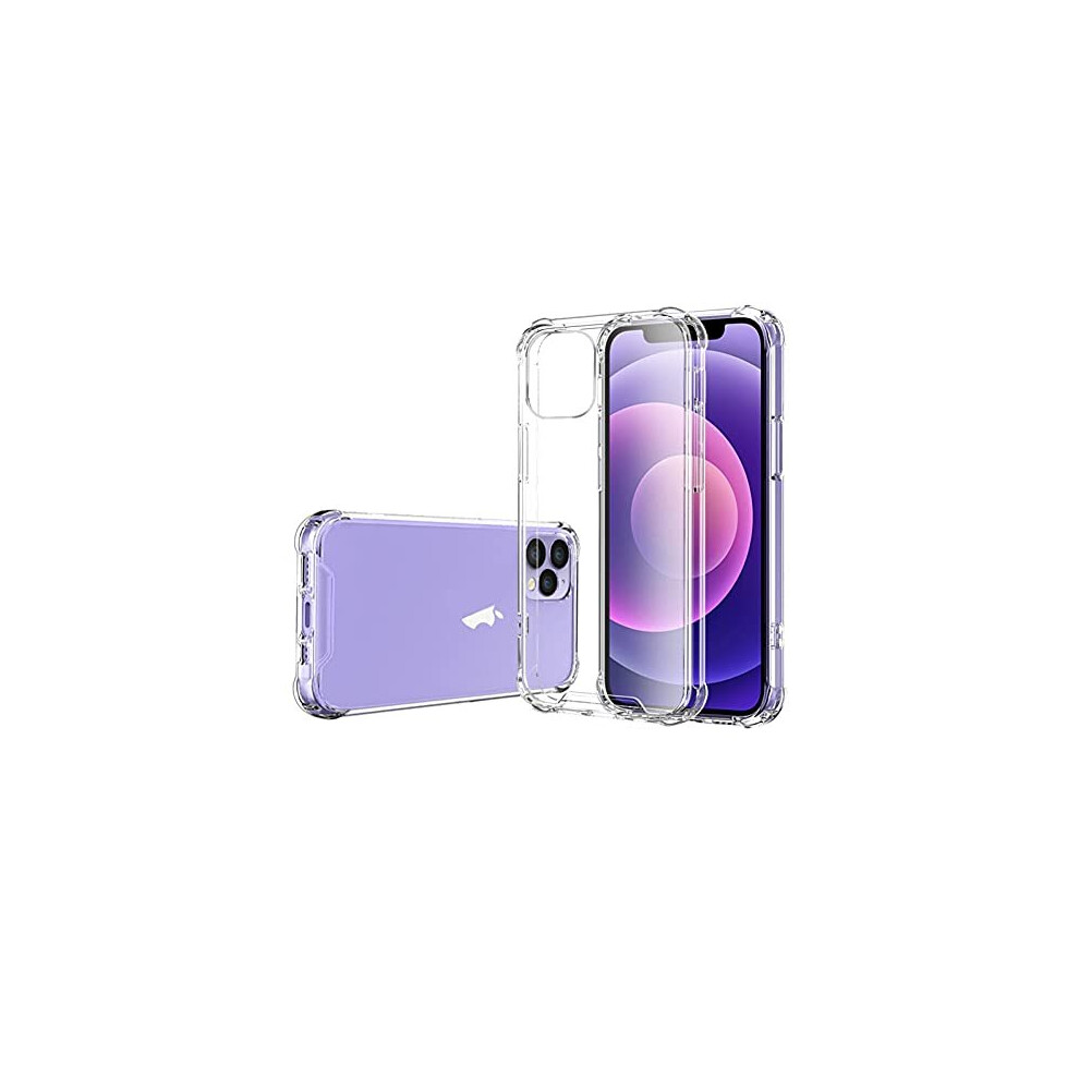 Walcho Crystal Clear Case For Iphone 12/12 Pro (6.1 Inch) - Shock-Absorbing Corner Airbags, Hard Pc Back + Soft Tpu 639510657550