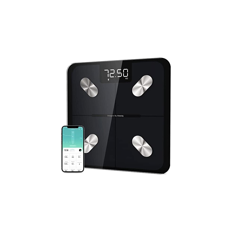 Etekcity Smart Bathroom Scales for Body Weight, Accurate to 0.05lb (0.02kg) Digital Weighing Scales with BMI and Body Fat, Zero - Current Mode & Baby