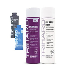 TRIHARD Schwimmer Shampoo Extra Boost + Pre & Post Swim Conditioner | Lösungen gegen Chlor und Haare