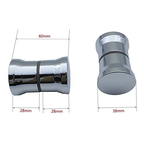 KEABATH Duschtürknauf - 2 Paar Chrom Griffe Für Glastüren