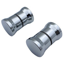 KEABATH Shower Door knob Handle, 2 Pairs Round Chrome Glass Door Handle Pull Handle knob, Parts Replacement for Shower Enclosure, Shower Bath Screen