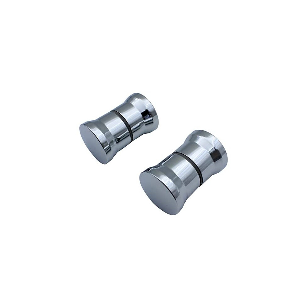 Keabath Shower Door Knob Handle, 2 Pairs Round Chrome Glass Door Handle Pull Handle Knob, Parts Replacement For Shower Enclosure, Shower Bath Screen 732490459968