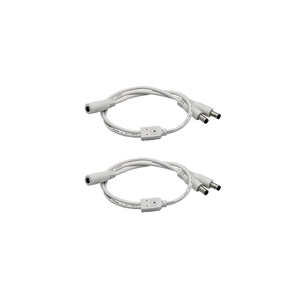 2 Packs 5.5 X 2.1Mm Power Splitter Cable, Pautix 1 Female To 2 Male Splitter Cable 2 Way Dc Power Cable Y Splitter For Led Strip /Cctv Security Light 770773558533