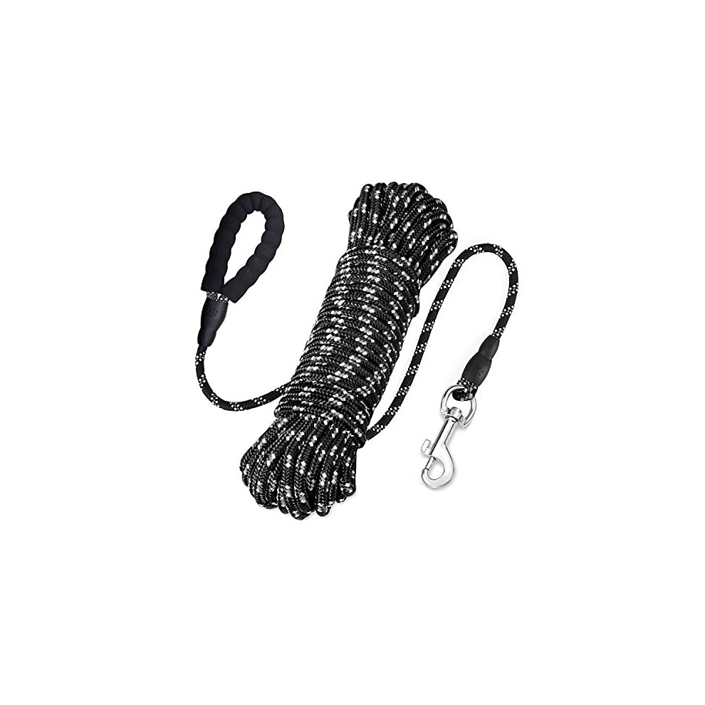 Dog Training Lead,Long Leads Rope Nylon Floatable Long Reflective Recall Dog Training Rope with Comfortable Handle for Hiking,Camping,Walking