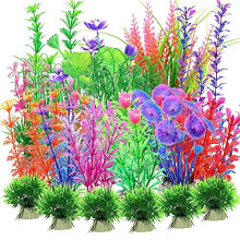 30PCS Aquarium Fish Tank Plastic Plants, Vivid Underwater Plants Decorations Artificial Water Plants Aquarium Plant Landscape Safe for All Fish -