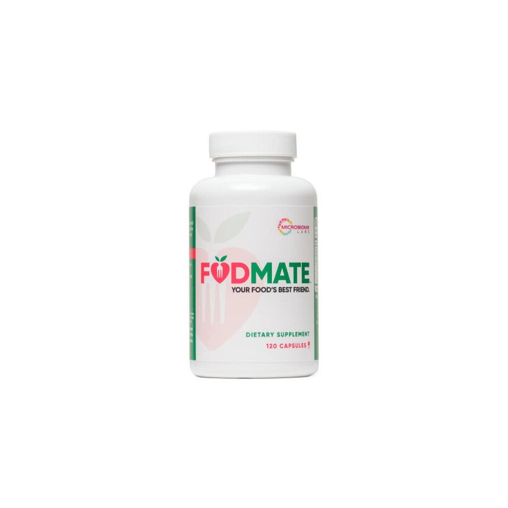 Microbiome Labs FODMATE Digestive Enzymes - Enzymes for Digestion, Occasional Mild Bloating, Constipation Relief for Adults - Helps Break Down FODMAPs