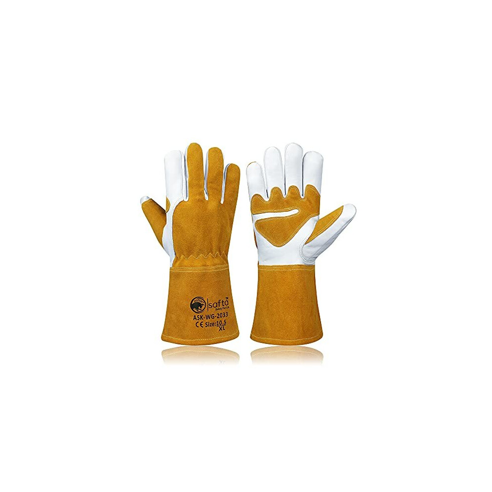Safta Extreme Heat & Fire Resistant Gloves, Kevlar Thornproof Thickening Gauntlets For Welding (Tig, Mig, Arc) Bbq, Grill, Oven, Stove, Pot Holder, 5060896771892