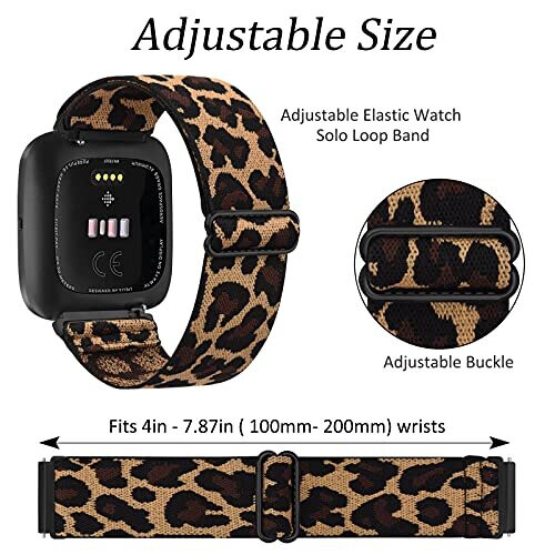 2 Pack Straps Compatible with Fitbit Versa 2 Strap/Versa Strap for Women/Men, Stretchy Adjustable Nylon Stylish Replacement Elastic Wristband for 2