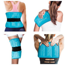 Comfytemp Large Gel Ice Pack for Injuries, 10.5&quotx14.5&quot Reusable Cold Pack with Strap for Shoulder, Knee, Ankle, Hip, Back Pain Relief, Hot and