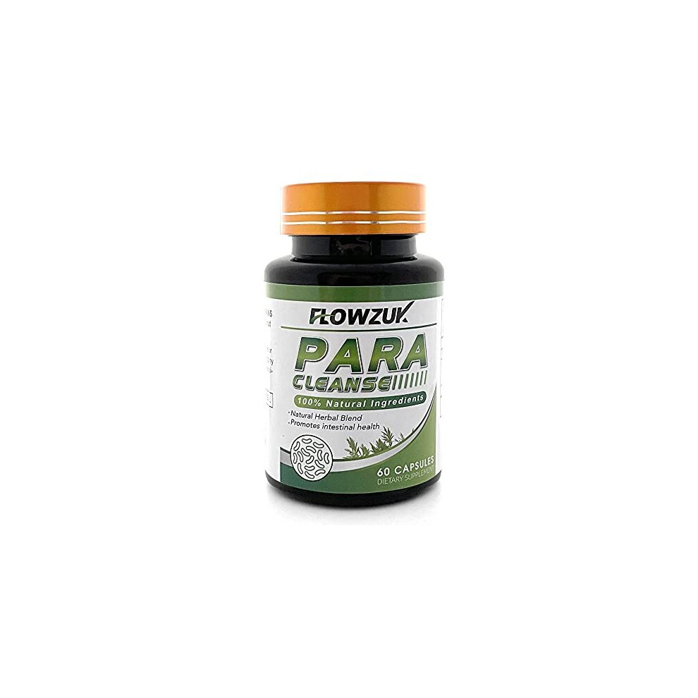 Flowzuk Black Organic Wormwood Clove And Walnut Gut Support Colon Detox For Humans Health Intestinal Strong Natural Cleanse By Capsules