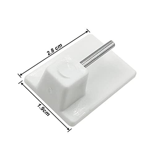 Smukdoo Self Adhesive Hooks,10 Packs Plastic Sticky End Window Hook for Net Curtain Rods 1