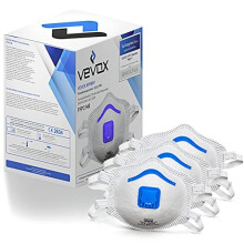 VEVOX FFP3 masks - Box of 5, 10 or 20 - with comfortplus sealing - respirator face mask ffp 3 with valve - valved facemasks - fine dust filter -