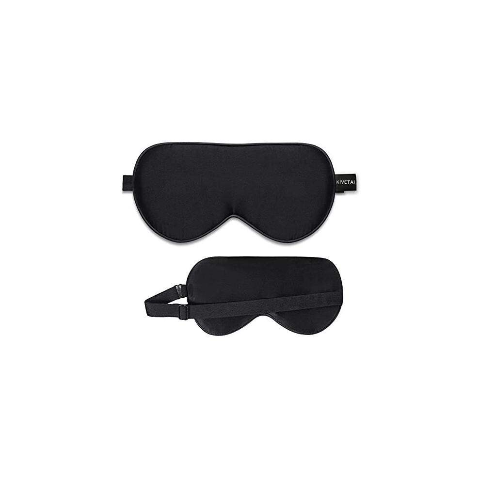 Kivetai Silk Eye Mask 19Mm Mulberry Silk Sleep Mask Sleeping Masks Silky Soft Blindfold Eyeshade Elastic Headband For Travel Naps Shift Work For Adult